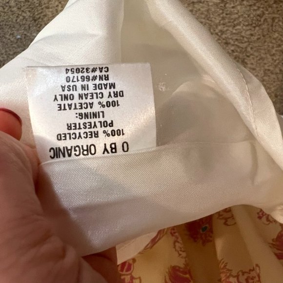 Anthropologie O by Organics Floral Pink/Yellow Dress Size 4 - Picture 11 of 11